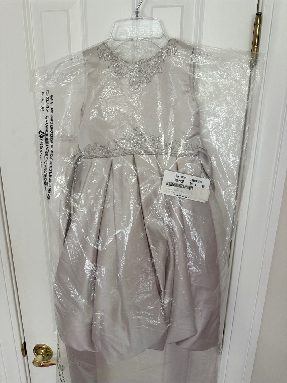Girls' Champagne Bubble Dress with Embellished Bodice